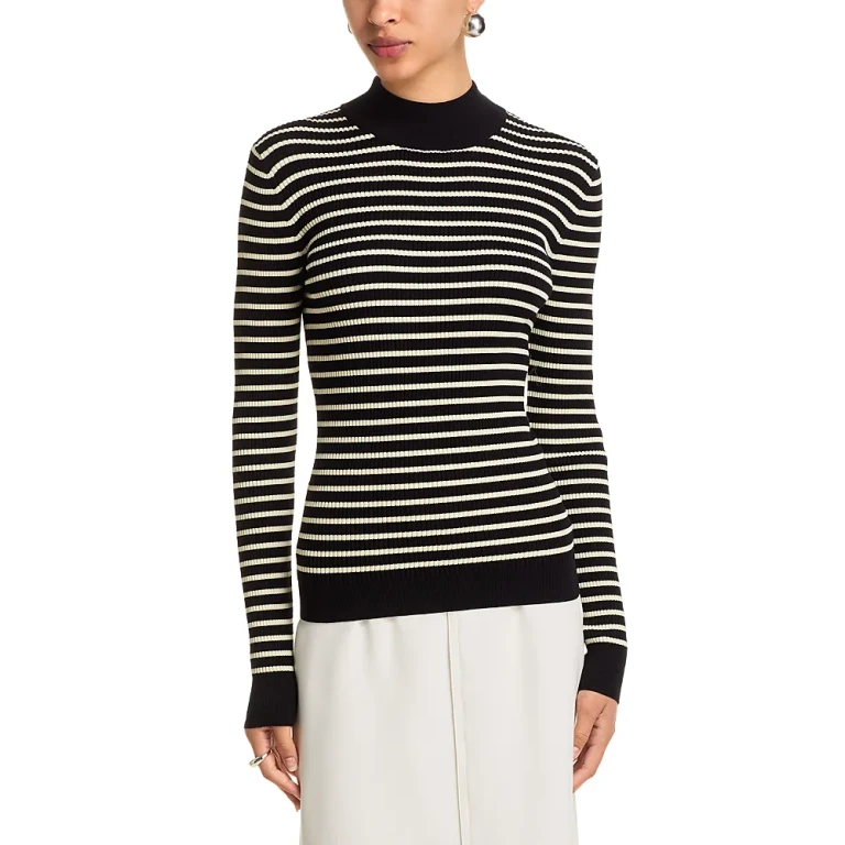 Essentiel Antwerp Ifrancis Striped Turtleneck Pullover Sweater