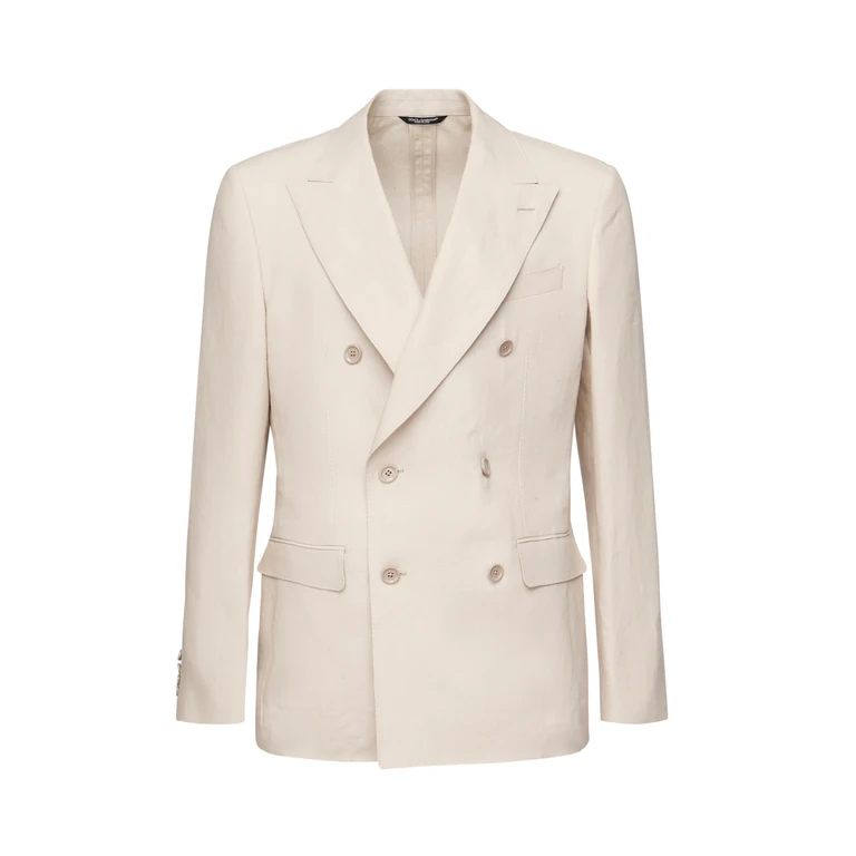 Dolce & Gabbana Jackets Beige Linen - Men