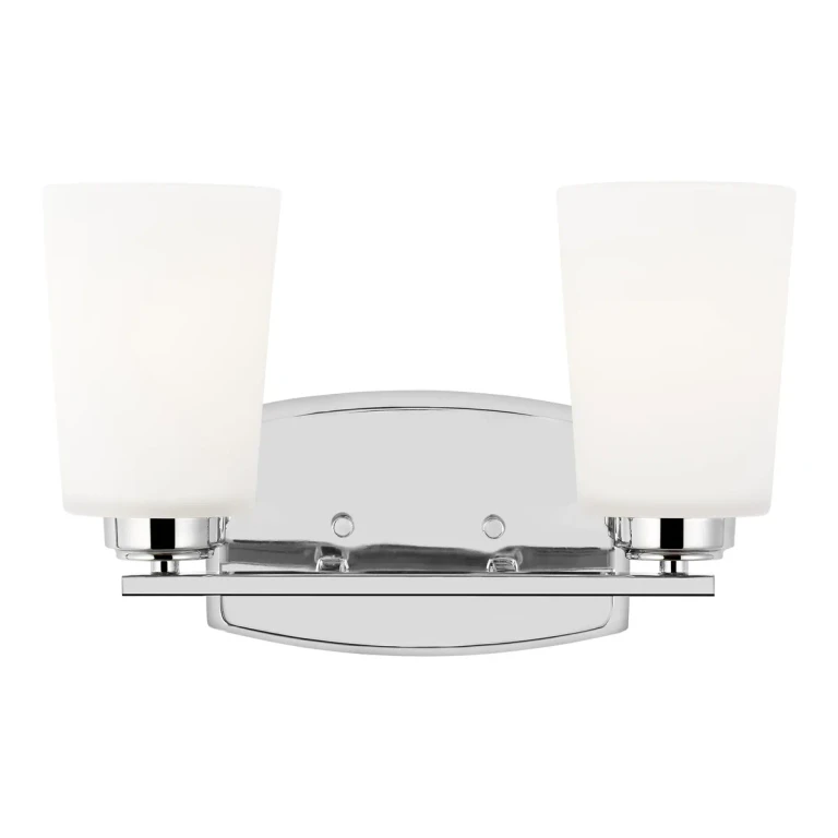 Franport 2-Light Bathroom Vanity Light in Chrome