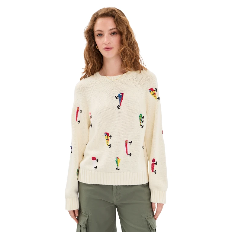 MOTHER The Raglan Pullover Catch Of The Day XS