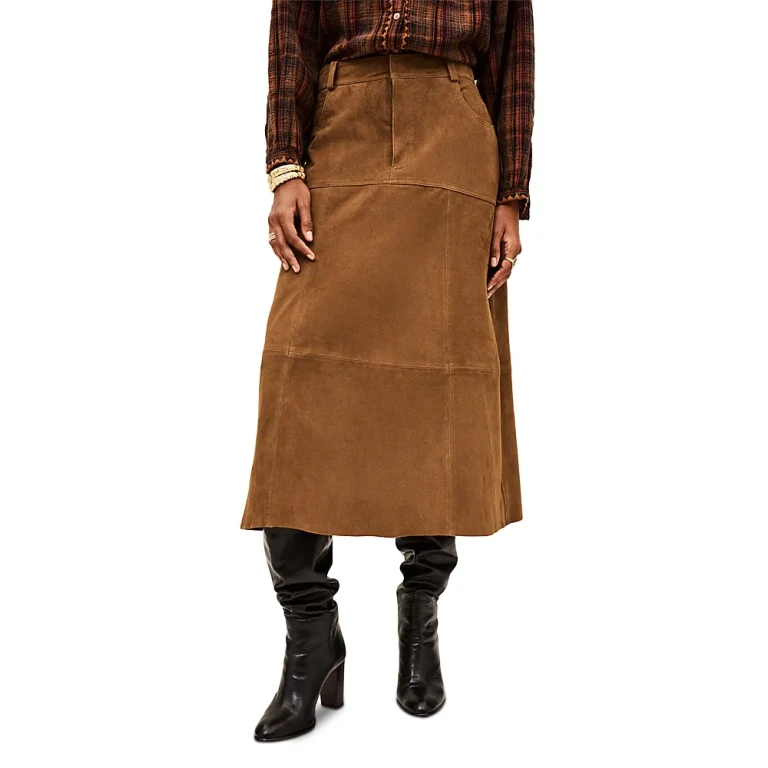 Ba & sh Massia Leather Skirt