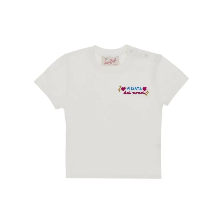 SAINT BARTH 'Viziata dai nonni' embroidery T-shirt Kids 2Y