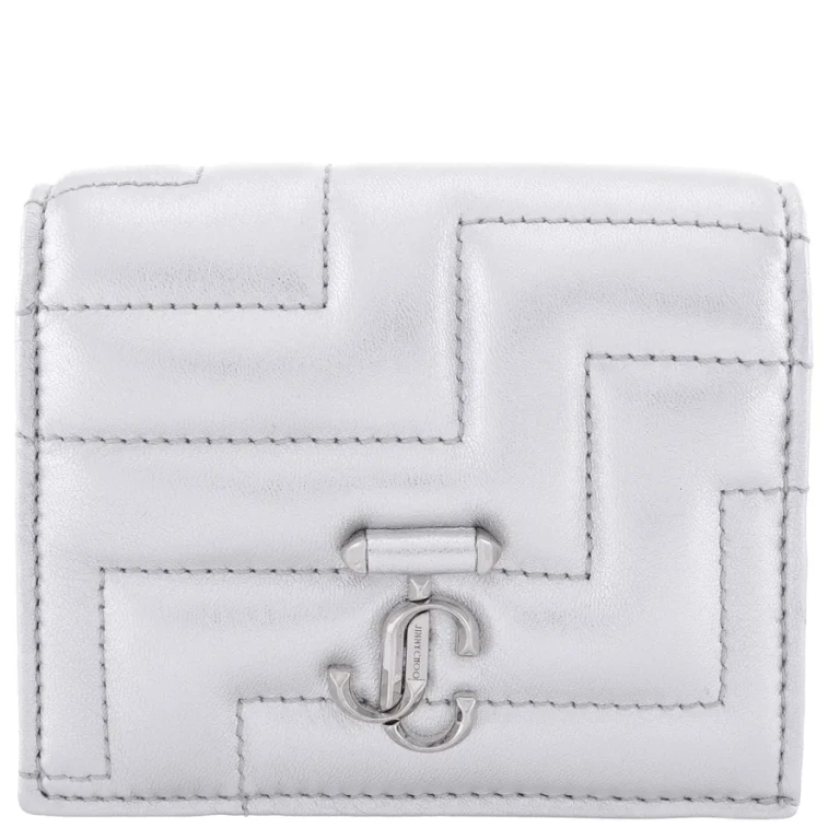 Jimmy Choo Hanne JC Emblem Leather Wallet