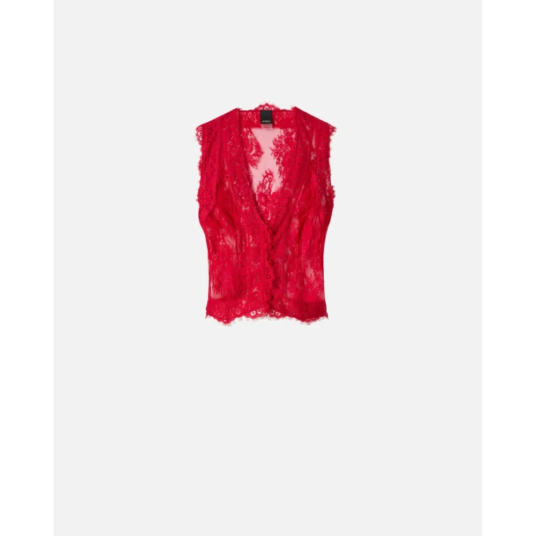 Pinko - Gilet en dentelle florale de Valenciennes - 38