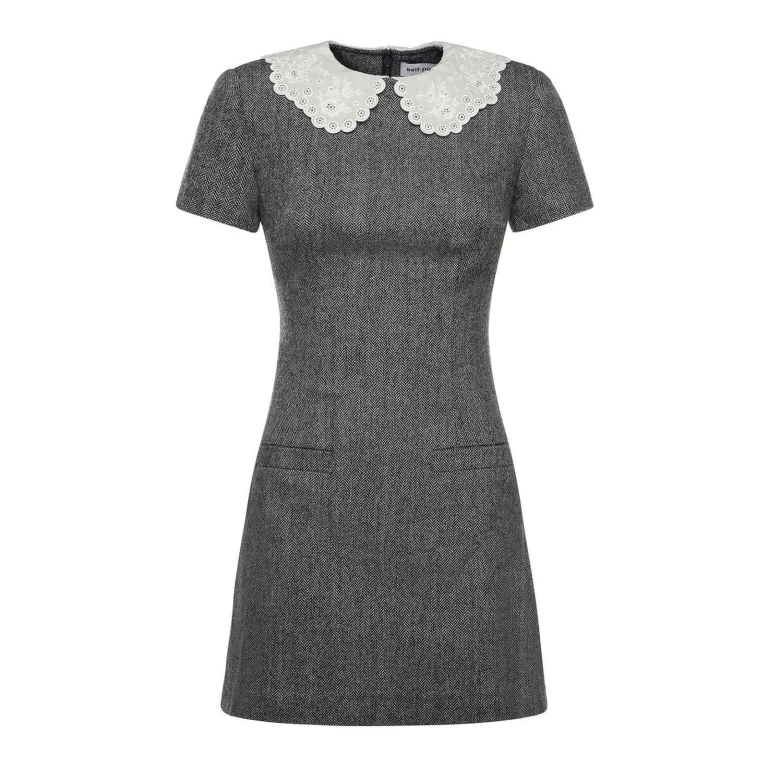 Self Portrait Robe Courte - Gris