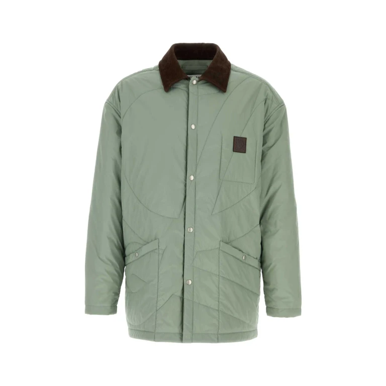 Mint Green Polyester Padded Jacket Turquoise Giubbini - Men