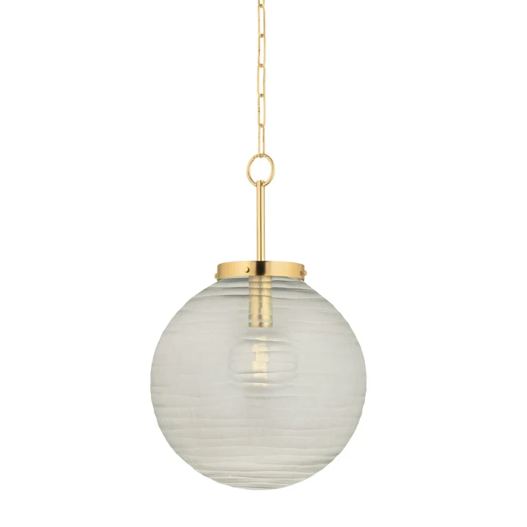 Aged Brass Pendant from the Falls Mills Collection