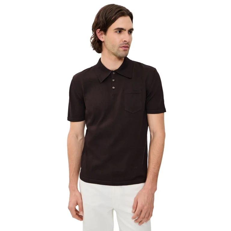 A. P.C. Colin Cotton Polo Sweater CAA BROWN XL