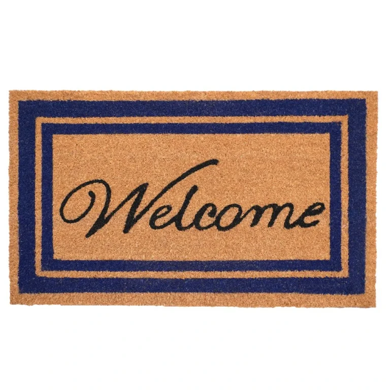 Black Border Welcome Doormat
