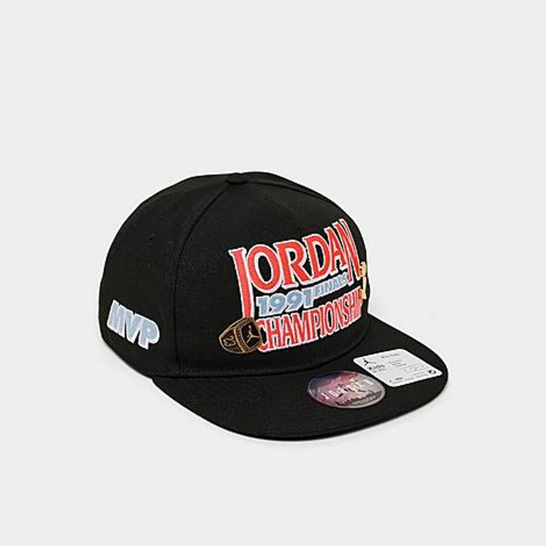 Jordan AJ6 1991 Finals Pro Snapback Hat in Black