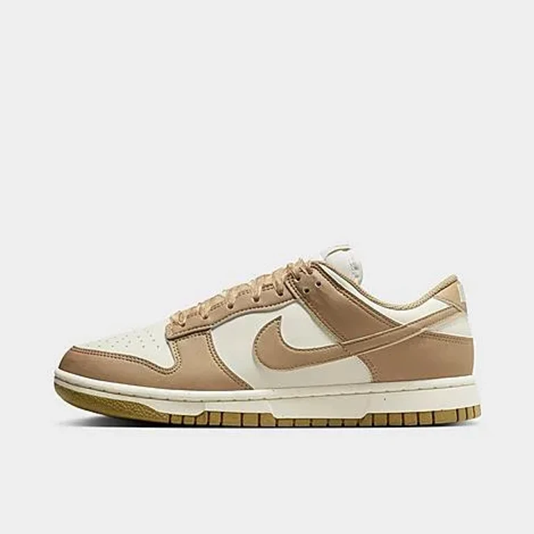 Nike Women's Dunk Low Next Nature Sheer Lace Casual Shoes in Sail/Parachute Beige Size: 5.0
