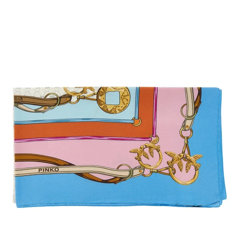 PINKO Printed twill scarf Woman One Size