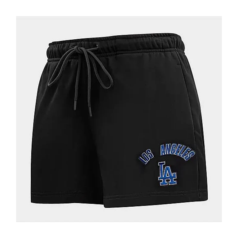 Pro Standard Women's Los Angeles Dodgers MLB Classic Fleece Shorts in Black Size: XS