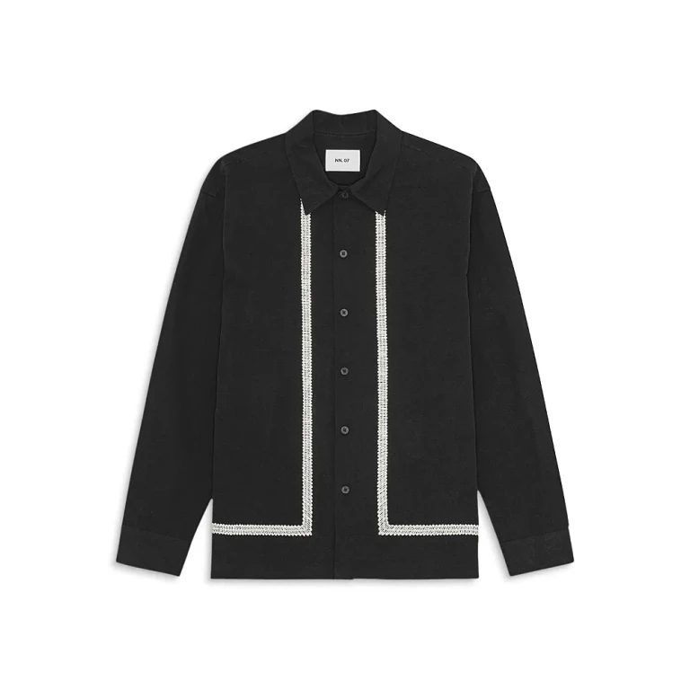 NN07 Reed Embroidered Button Front Shirt