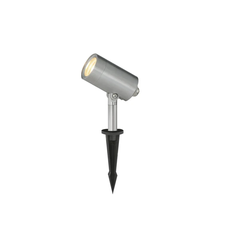 Satin Aluminum LED Landscape Spot Light from the Alumilux Landscape Collection