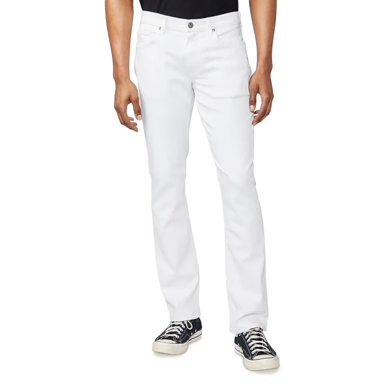 Paige Federal Slim Straight Jeans in Icecap White