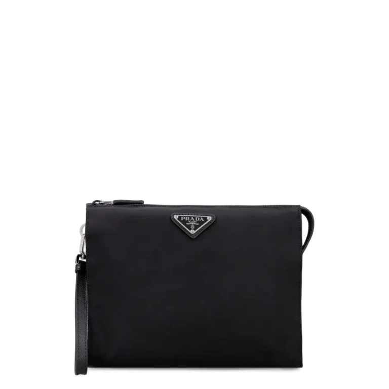 Prada Nylon Pouch-Bag With Logo