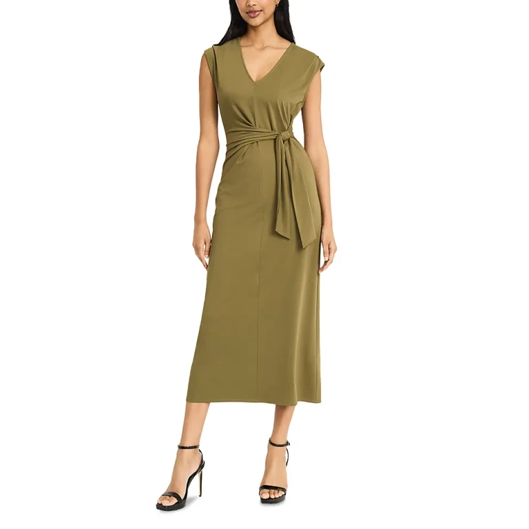 Donna Morgan Cap Sleeve Midi Dress