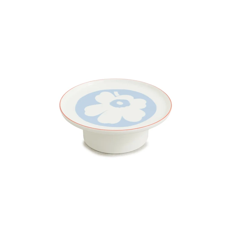 Marimekko Oiva Unikko Serving Dish White/Light Blue/Orange Red One Size