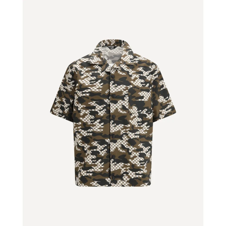 GCDS Checked Camo Shirt Male 46