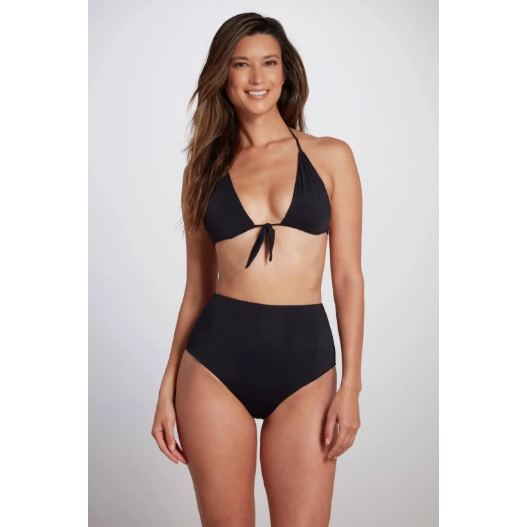 Maya Triangle Bikini Top in Black