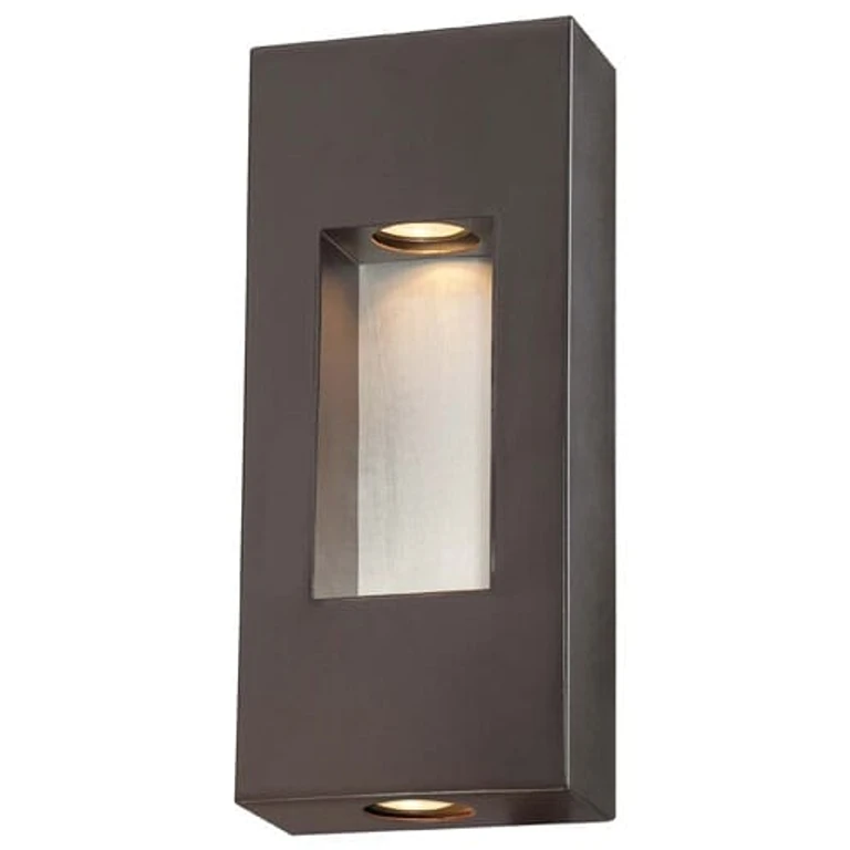Geox 2-Light 14" Outdoor Wall Light in Dorian Bronze