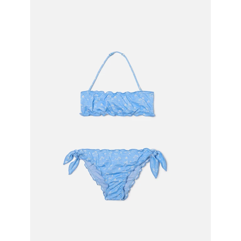 Mc2 Saint Barth Emy Light Blue Tropical Print Bikini