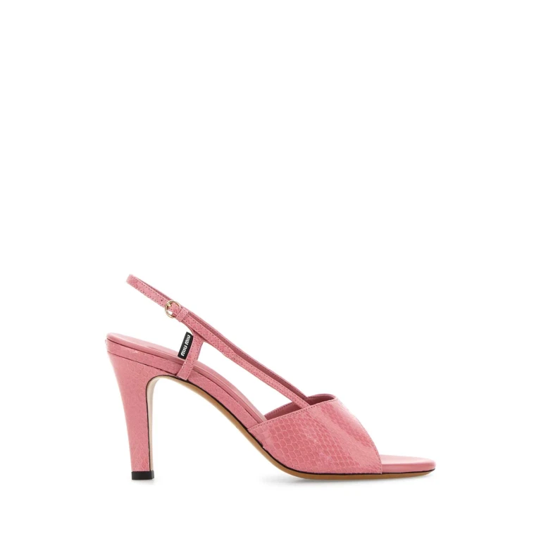 Miu Miu Black Leather Sandals