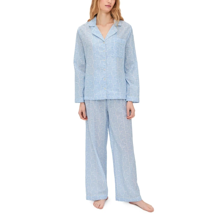 LoveShackFancy Sana Pajama Set Chilled Blue L