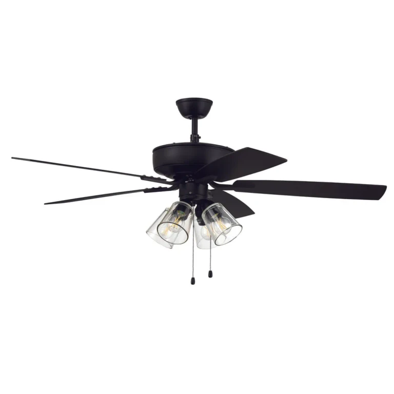 Flat Black 52"Ceiling Fan from the Pro Plus 104 Collection
