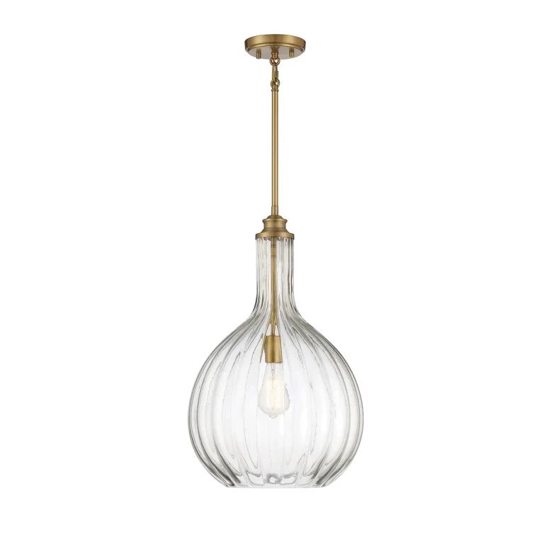 Savoy House Brandon Pendant Light in Warm Brass - 7-2255-1-322