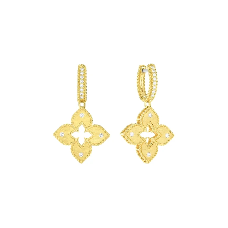Roberto Coin 18K Yellow Gold Venetian Princess Diamond Drop Earrings