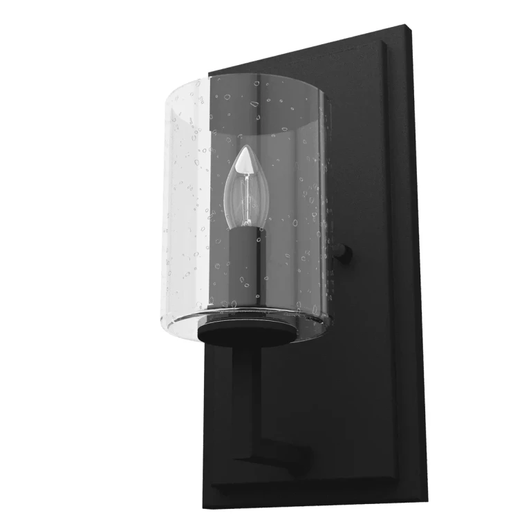Natural Black Iron One Light Wall Sconce from the Kerrison Collection