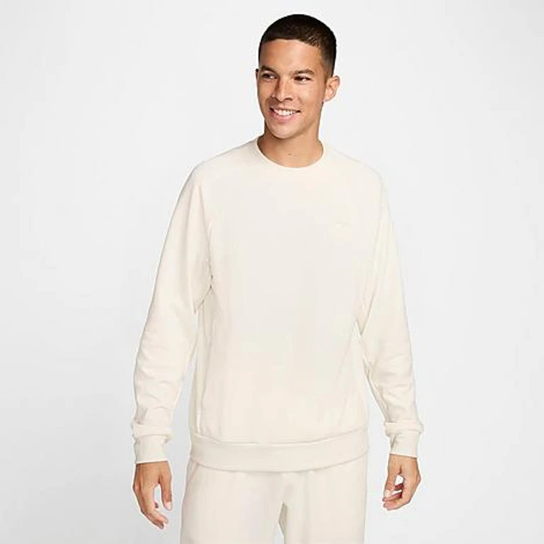 Nike Men's Primary Dri-FIT UV Versatile Crewneck Sweatshirt in Pale Ivory/Pale Ivory Size: XXS