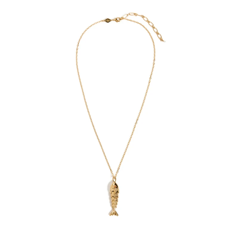 Anni Lu Something Fishy Necklace Gold One Size