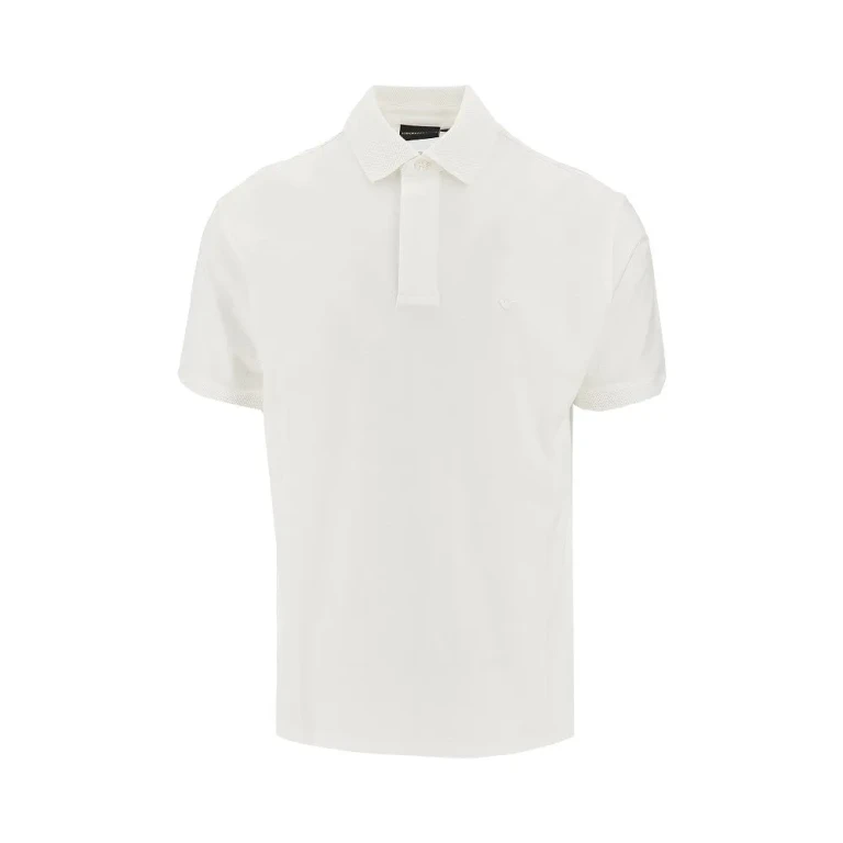 EMPORIO ARMANI Eagle embroidery jersey polo shirt Man S