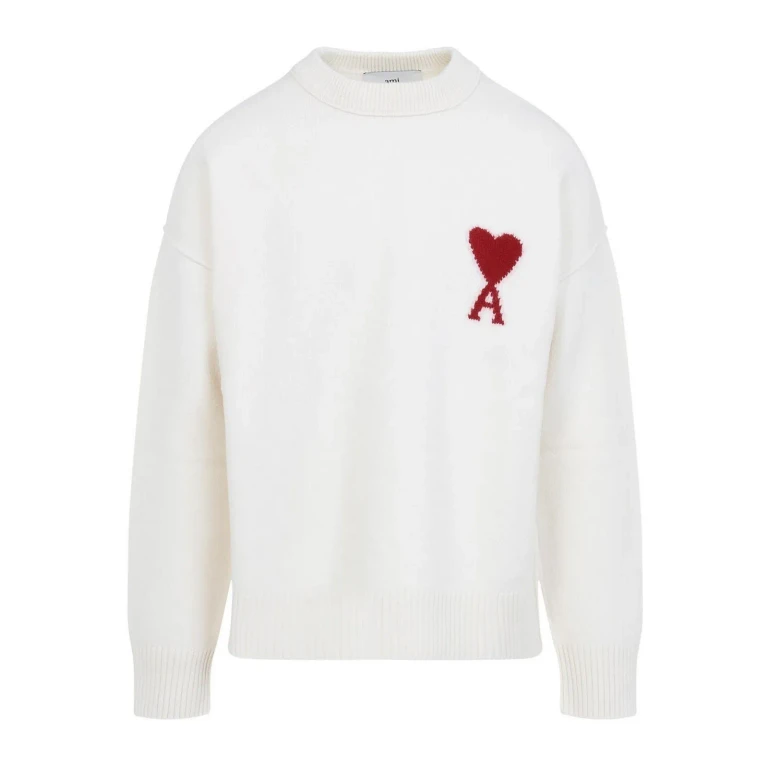 Ami Paris Ami De Coeur Crew-neck Wool Sweater
