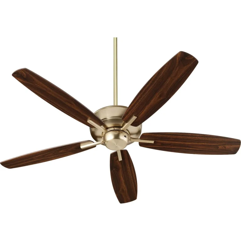 Quorum Breeze 0-Light 52" Indoor Ceiling Fan in Aged Brass