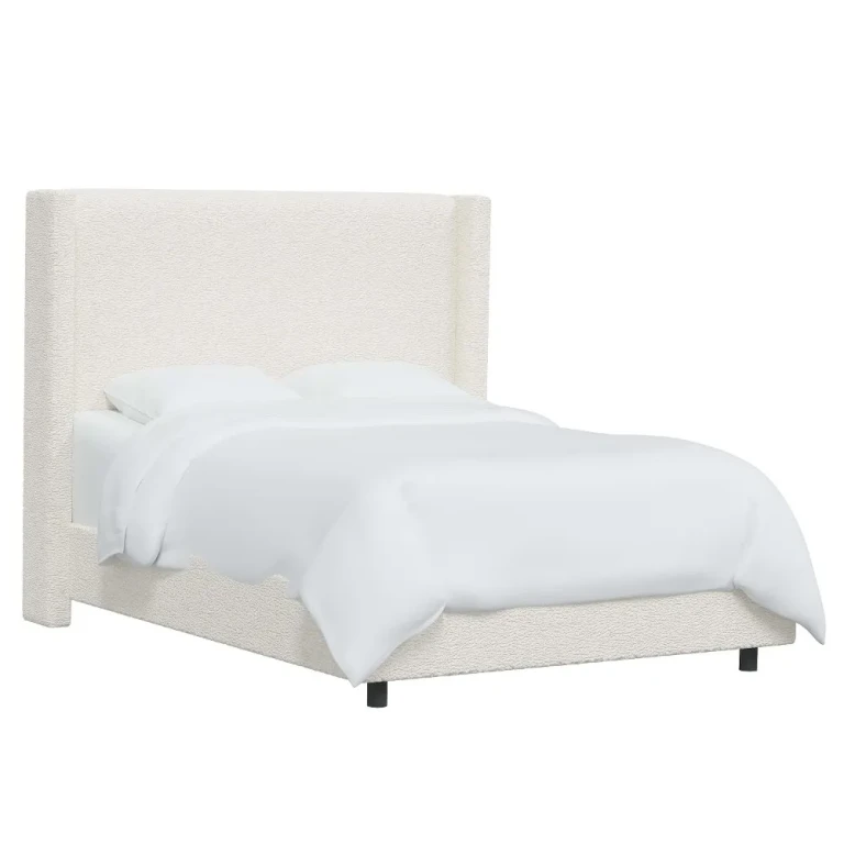 Penelope Sherpa Straight Wingback Twin Bed - Skyline Furniture