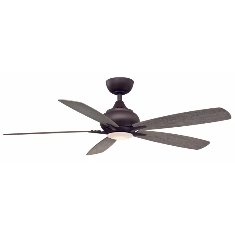 Fanimation Doren 52" LED Indoor Ceiling Fan in Matte Greige with Opal Frosted Glass