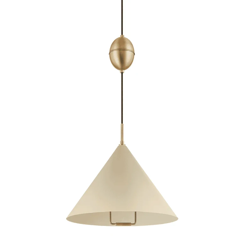 Patina Brass One Light Pendant from the Fontana Collection