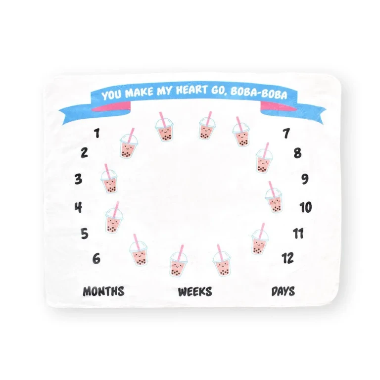 Fleece Milestone Blanket for Baby Photography
