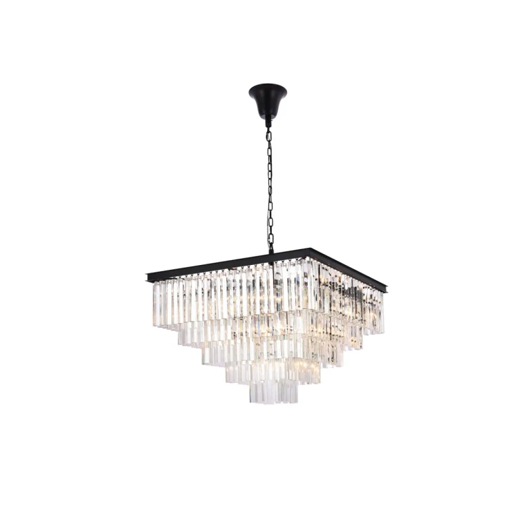 Matte black Chandelier from the Sydney Collection