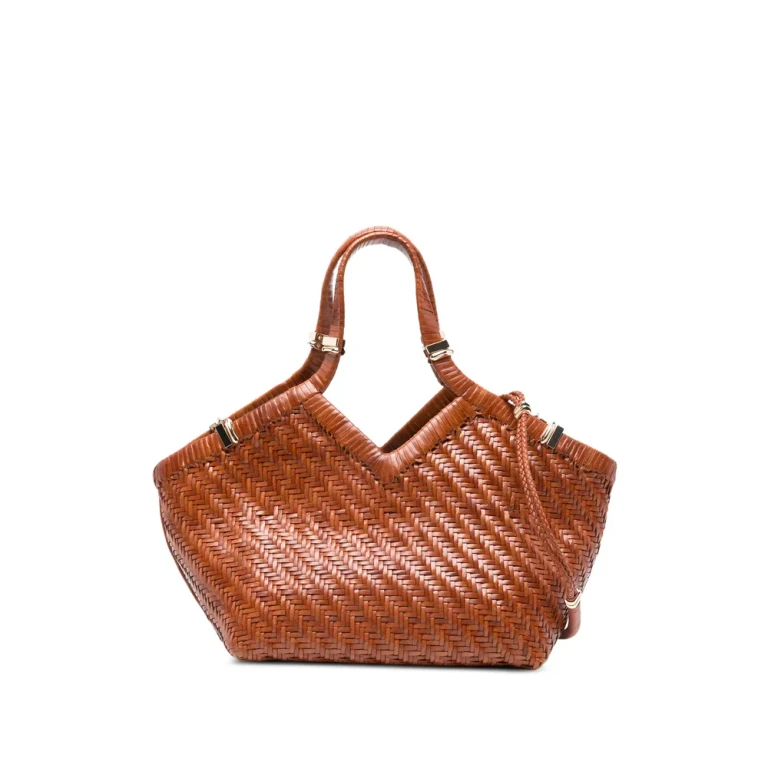 Bolso tote de cuero trenzado