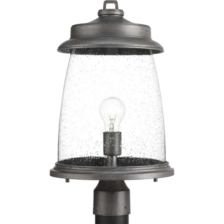 Antique Pewter One Light Post Lantern from the Conover Collection