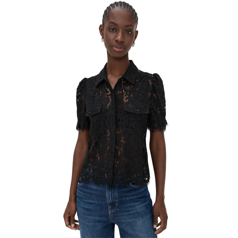 Generation Love Mina Lace Shirt Soft Rose XS