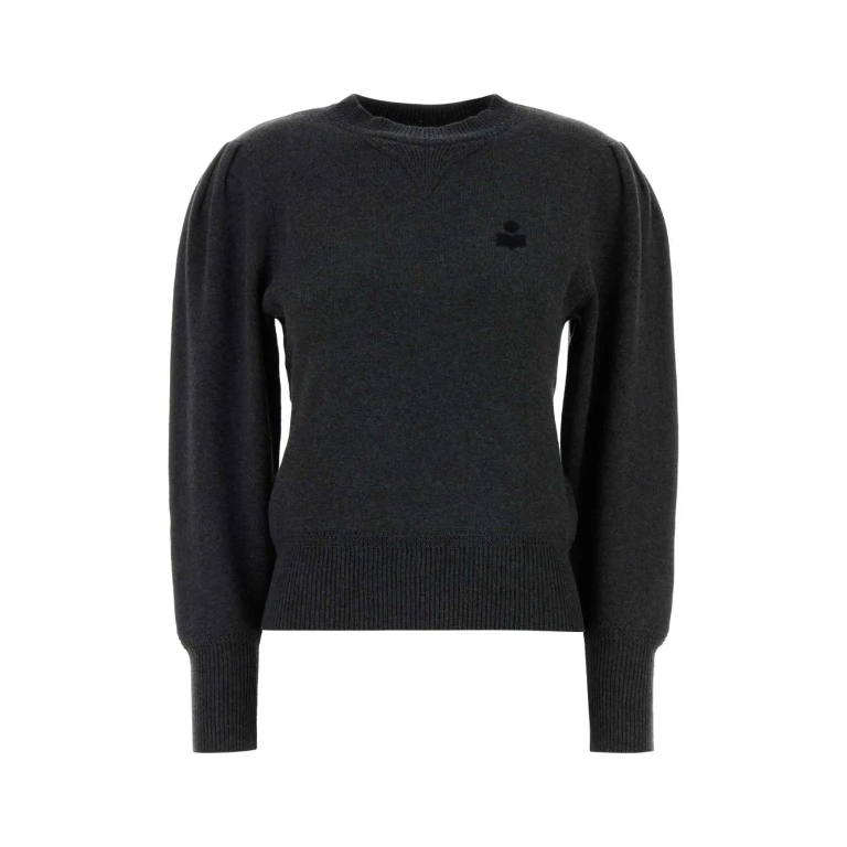 Charcoal Stretch Cotton Blend Kelaya Sweater