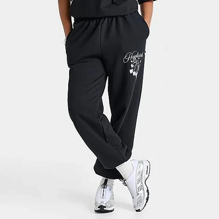 Hoodrich Women's Lyra Oversized Jogger Pants in Black/White Size: XS