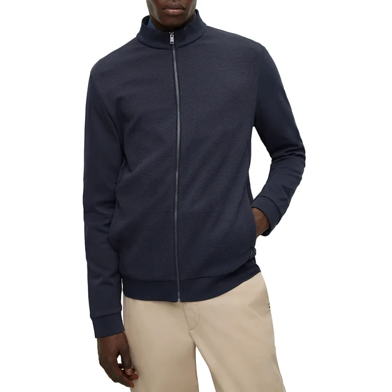 Boss Skiles Textured Zip Up Jacket