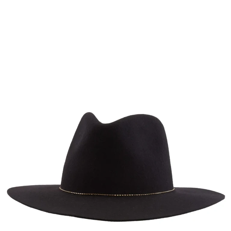 Ladies Black Basile Bead Embellished Hat